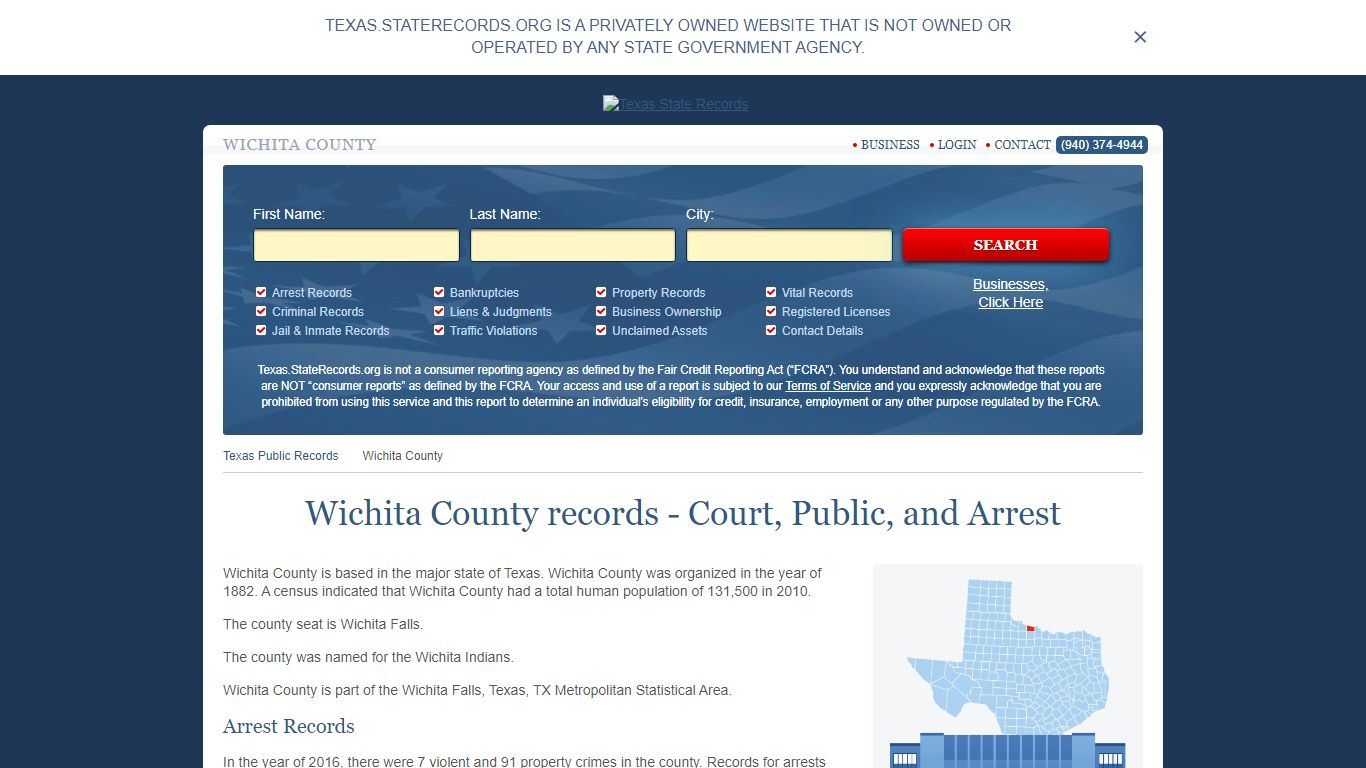 Wichita County records - Court, Public, and Arrest