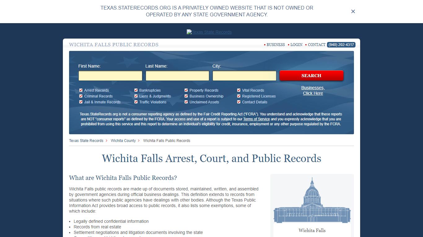 Wichita Falls Arrest, Court, and Public Records